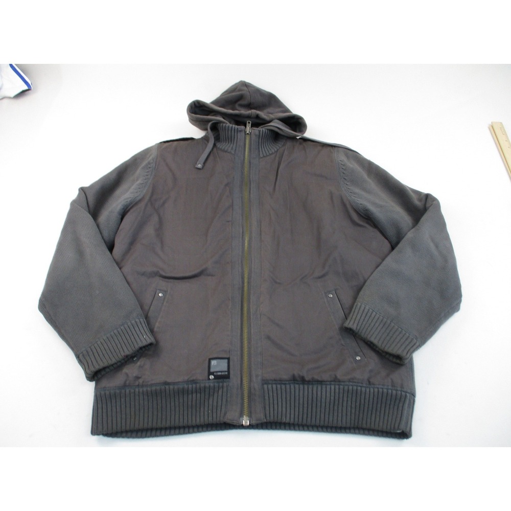 Burton Jacket‎ Mens XL Grey Sherpa Lined Hooded Full Zip